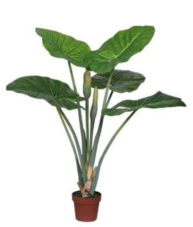 Kunstig Taro Potted Plant