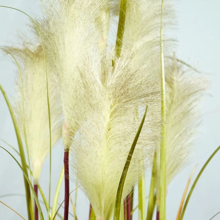 150cm Fake Reed Grass Autumn Plants In Black Plastic Pot For Decoration