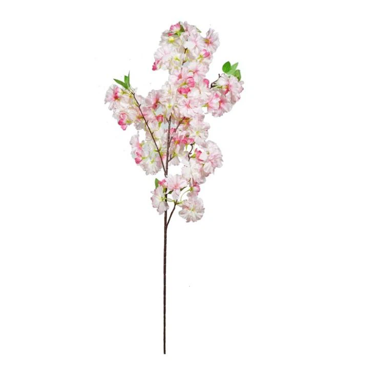Artificial Cherry Blossom Branch Plastic Stem Silk Flower
