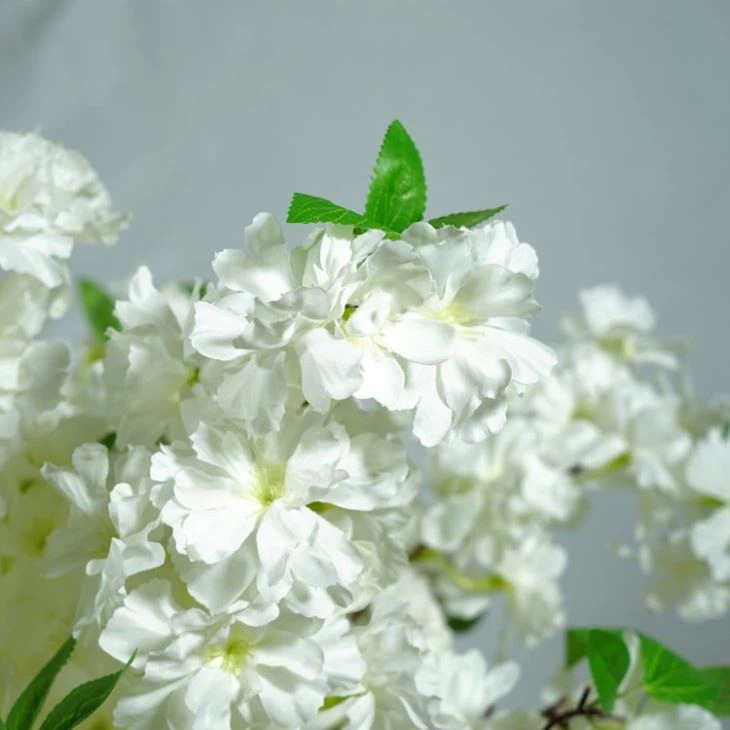 Artificial Cherry Blossom Branch Plastic Stem Silk Flower